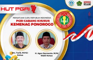 PGRI Cabang Khusus Kemenag Ponorogo Mengucapkan Selamat Hari Guru Nasional & HUT Ke-77 PGRI