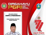 Keluarga Besar SMPN 2 Ponorogo Mengucapkan Selamat Hari Guru Nasional & HUT Ke-77 PGRI