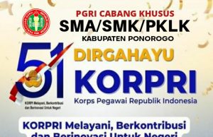 PGRI Cabang Khusus SMA/SMK/PKLP Mengucapkan Dirgahayu Korpri