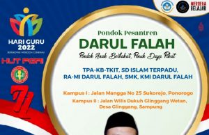 Pondok Pesantren Darul Falah Mengucapkan Selamat Hari Guru Nasional