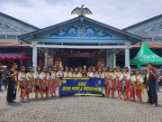 Pramanaraga, Ektra Tari SMK PGRI 1 Ponorogo tampil memukau dalam HUT Pakasa ke 91 di Keraton Surakarta.