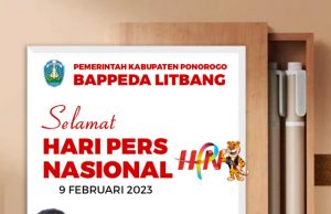 Bappeda Litbang Kabupaten Ponorogo Mengucapkan Selamat Hari Pers Nasional 9 Februari 2023