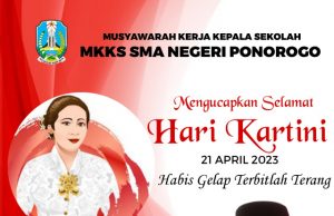 MKKS SMA Negeri Ponorogo Mengucapkan Selamat Hari Kartini 21 April 2023