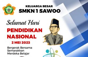 Keluarga Besar SMKN 1 Sawoo Mengucapkan Selamat Hari Pendidikan Nasional 2 Mei 2023
