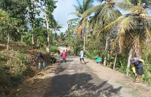 Jelang HUT RI, Warga Bedono Kerja Bakti Bersihkan Lingkungan