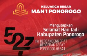 MAN 1 Ponorogo Mengucapkan Selamat Hari Jadi Ke-527 Kabupaten Ponorogo