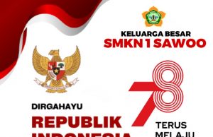 Keluarga Besar SMKN 1 Sawoo Mengucapkan Selamat HUT Ke-78 Kemerdekaan RI