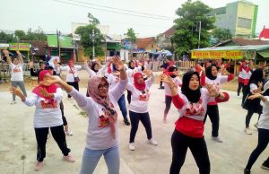 Lewat Senam Sehat, Relawan Ganjarist Suromenggolo Ganjar-kan Ponorogo