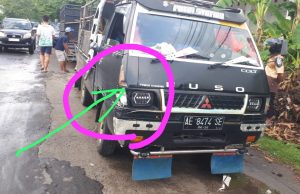 Pick Up VS Motor, Pemotor Meninggal di Lokasi, di Jalan Siman – Jetis, Ponorogo