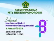 Kelompok Kerja MTs Negeri Ponorogo Mengucapkan Selamat Hari Amal Bakti Kementerian Agama RI Ke-78