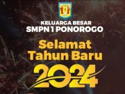 Keluarga Besar SMPN 1 Ponorogo Mengucapkan Selamat Tahun Baru 2024