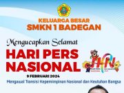 Keluarga Besar SMKN 1 Badegan Mengucapkan Selamat Hari Pers Nasional 9 Februari 2024