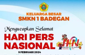 Keluarga Besar SMKN 1 Badegan Mengucapkan Selamat Hari Pers Nasional 9 Februari 2024