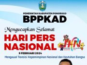 BPPKAD Kabupaten Ponorogo Mengucapkan Selamat Hari Pers Nasional