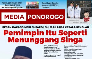 Pemimpin Itu Seperti Penunggang Singa, Pesan Kacabdindik Ponorogo Supardi Pada Kepala Sekolah
