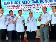 Siswa SMAN 3 Ponorogo Sehat Berprestasi, Bersama IDI Edukasi Kesehatan Reproduksi & Screening Anemia