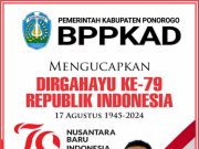 BPPKAD Kabupaten Ponorogo Mengucapkan Selamat HUT Ke-79 Kemerdekaan Republik Indonesia