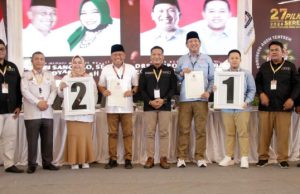 KPU Ponorogo Tetapkan Nomor Urut Paslon, Ipong-Luhur 1 & Sugiri-Lisdyarita 2