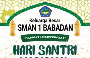Keluarga Besar SMAN 1 Babadan Mengucapkan Selamat Hari Santri Nasional