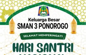 Keluarga Besar SMAN 3 Ponorogo Mengucapkan Selamat Hari Santri Nasional