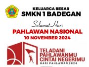 Keluarga Besar SMKN 1 Badegan Mengucapkan Selamat Hari Pahlawan