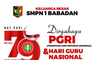 SMPN 1 Babadan Mengucapkan Selamat HUT Ke-79 PGRI & Hari Guru Nasional 25 November 2024
