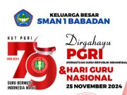 SMAN 1 Babadan Mengucapkan Selamat HUT Ke-79 PGRI & Hari Guru Nasional 25 November 2024