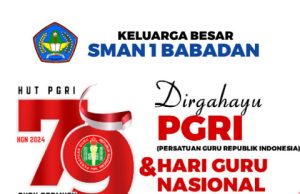 SMAN 1 Babadan Mengucapkan Selamat HUT Ke-79 PGRI & Hari Guru Nasional 25 November 2024