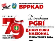 BPPKAD Kabupaten Ponorogo Mengucapkan Selamat HUT Ke-79 PGRI & Hari Guru Nasional 25 November 2024