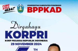 BPPKAD Kabupaten Ponorogo Mengucapkan Selamat HUT Korpri