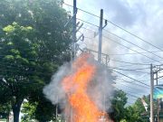 PLN UP3 Ponorogo Gelar Kegiatan Senam Pekerja Sehat dan Simulasi Pemadam Kebakaran