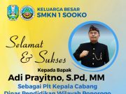 SMKN 1 Sooko Mengucapkan Selamat & Sukses Bapak Adi Prayitno S.Pd MM Sebagai Plt Kepala Cabang Dinas Pendidikan Wilayah Ponorogo