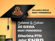 Sukses di SNBP 2025: Strategi Jitu MAN 1 Ponorogo Antar 20 Siswanya ke PTN Favorit
