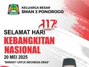 Keluarga Besar SMAN 3 Ponorogo Mengucapkan Selamat Hari Kebangkitan Nasional