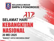 Keluarga Besar SMPN 5 Ponorogo Mengucapkan Selamat Hari Kebangkitan Nasional