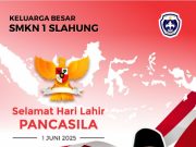 Keluarga Besar SMKN 1 Slahung Mengucapkan Selamat Hari Lahir Pancasila