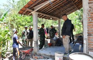 Pembangunan RTLH Ditinjau Dandim Ponorogo, Warga Penerima Manfaat Ucapkan Terimakasih