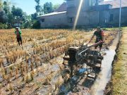 Ketahanan Pangan, Prajurit TNI Ponorogo Traktor Sawah Petani