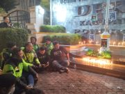 Driver Ojek Online Ponorogo Gelar Doa Bersama dan Salat Gaib Affan Kurniawan