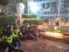 Driver Ojek Online Ponorogo Gelar Doa Bersama dan Salat Gaib Affan Kurniawan
