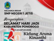 Keluarga Besar SMPN 1 Jetis Mengucapkan Selamat Hari Jadi Ke-529 Kabupaten Ponorogo: Kidung Aruna Kinanthi