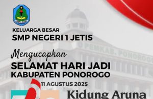Keluarga Besar SMPN 1 Jetis Mengucapkan Selamat Hari Jadi Ke-529 Kabupaten Ponorogo: Kidung Aruna Kinanthi