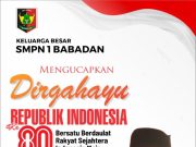 Keluarga Besar SMPN 1 Babadan Mengucapkan Selamat HUT Ke-80 Kemerdekaan Republik Indonesia