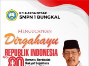 Keluarga Besar SMPN 1 Bungkal Mengucapkan Selamat HUT Ke-80 Kemerdekaan Republik Indonesia