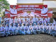 SMKN 1 Mlarak Kibarkan Semangat Nasionalisme Lewat Gerak Jalan Pelajar Se-Kabupaten