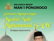 Keluarga Besar MAN 1 Ponorogo Mengucapkan Selamat Maulid Nabi Muhammad SAW