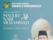 Keluarga Besar SMAN 3 Ponorogo Mengucapkan Selamat Maulid Nabi Muhammad SAW
