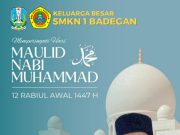 Keluarga Besar SMKN 1 Badegan Mengucapkan Selamat Memperingati Maulid Nabi Muhammad SAW