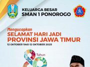 Keluarga Besar Smazapo: Selamat Hari Jadi Provinsi Jatim