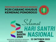 PGRI Cabsus Kemenag Ponorogo Mengucapan Selamat Hari Santri Nasional 22 Oktober 2025: Mengawal Indonesia Merdeka Menuju Peradaban Dunia